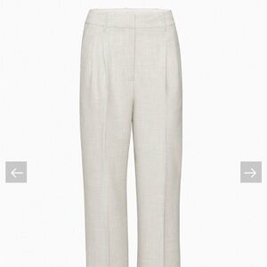 Aritzia Effortless Trouser Pant in Heather Cloud White
